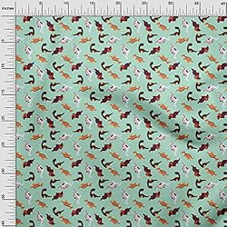 oneOone Georgette Viscose Light Mint Green Fabric