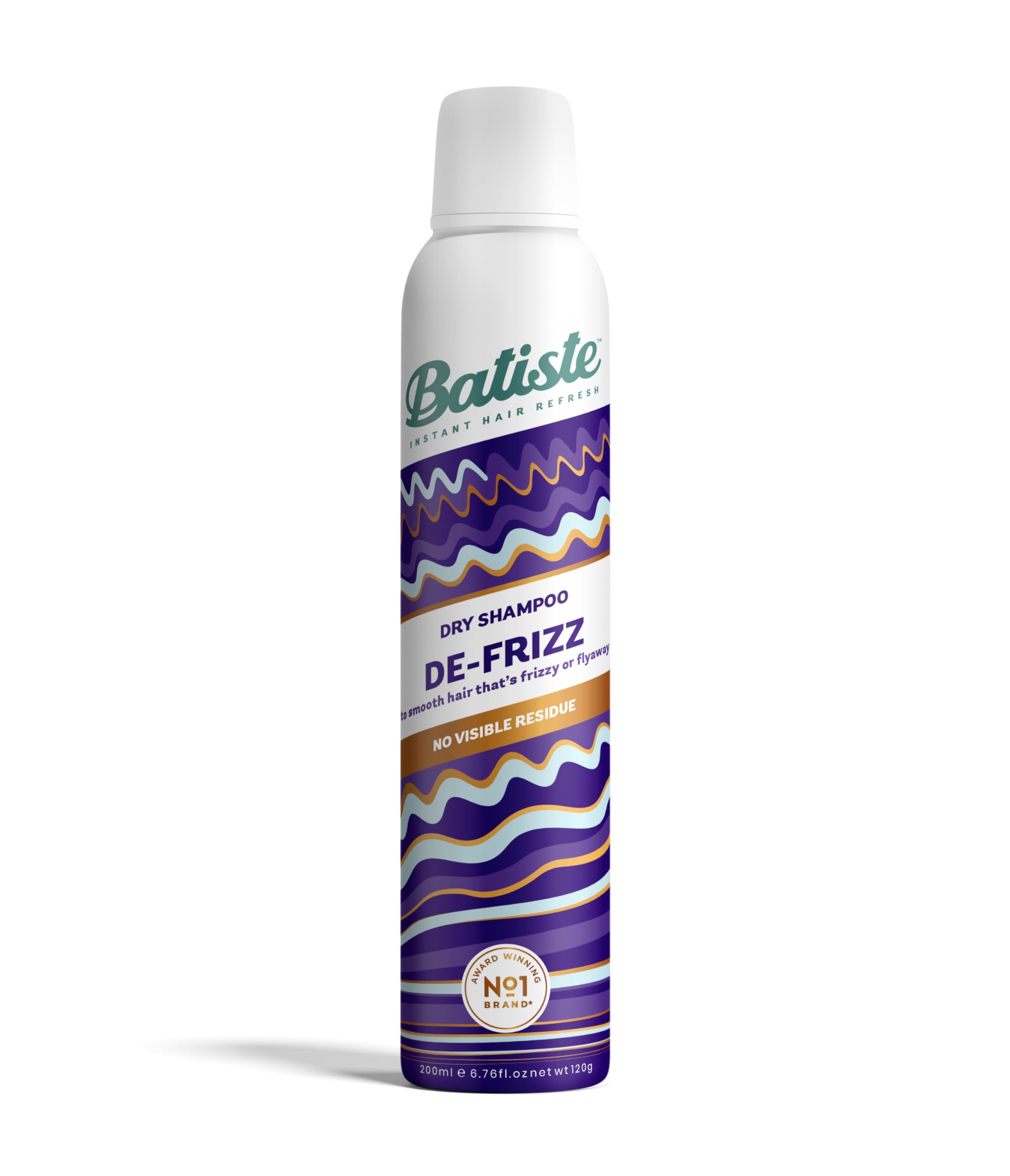 Batiste Dry Shampoo De-Frizzing 200ml, Hair Benefits Smooths Frizzy Flyaway Hair, No Rinse Spray to Refresh Hair in Between Washes