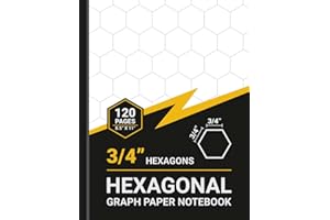 Hexagonal Graph Paper Notebook: 3/4 Inch Hexagons, Hex Grid Paper, For Organic Chemistry, Gaming (Designing RPG Maps), 8.5" x