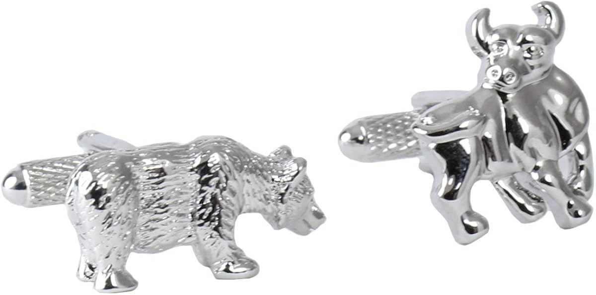 Bull and Bear Cufflinks Cuff Links Jewelry