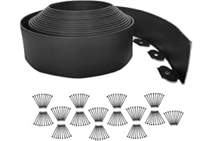 Garden Edging Borders 98FT,Lawn Edging Kit [Extra Tall 4IN ] with 150pcs Spikes, Landscape Edging Flexible Garden Borders,Min