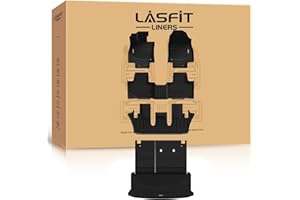 LASFIT Floor Mats for Toyota Grand Highlander 2026 2025 2024 with Subwoofer (Include Hybrid), Trunk Mat Cargo Liner and Seat Back Covers TPE All Weather, Black