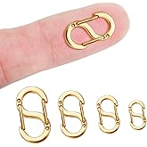 4Pcs Stainless Steel Double Opening Shortener Clasps Set for Necklace Extender or Bracelet Clasps and Closures, Shortening and Connecting, Jewelry Closure and Connector Clips