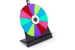 Diakey 6in Spinning Prize Wheel, Color Table Roulette Wheel Spinner with Stand Fortune Spin Game for Party, Trade Show, Carni