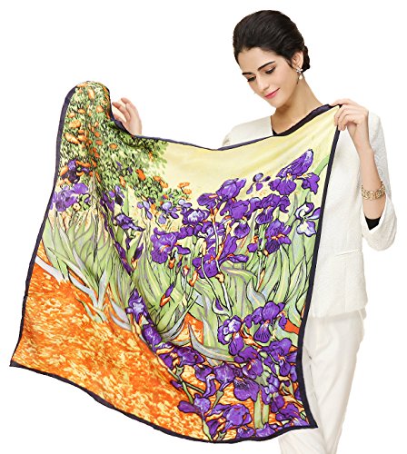 100% Silk Scarf, Artists Collection (van Gogh & Monet)