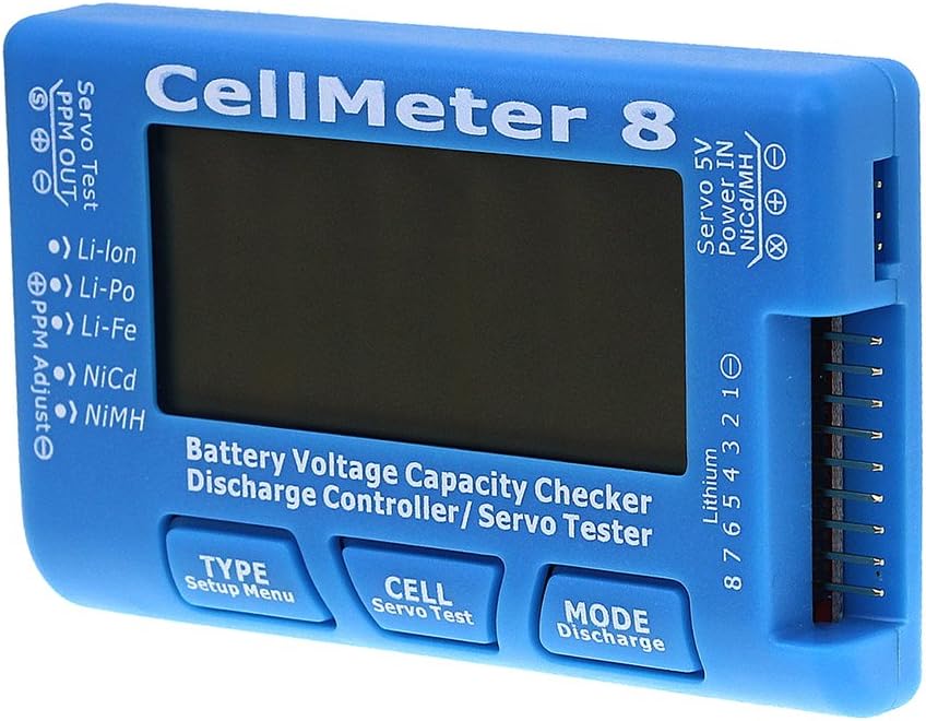 Xligo CellMeter 8 Multifunctional Digital Power Servo Tester 2S-8S with Discharge Function for RC Airplane Spare Parts Cellmeter-8