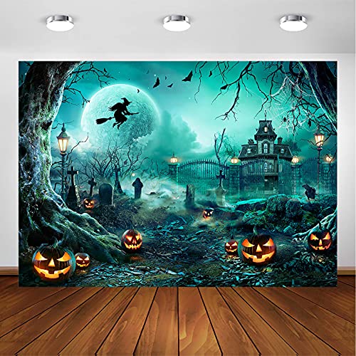 Avezano 7x5ft Green Halloween Backdrop Spooky Photography Background at Amazon
