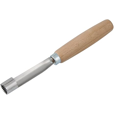 FACKELMANN Apfelentkerner Fair 16,5cm aus Buche/Edelstahl, Beige/Argent, 16.5 x 7.9 x 2 cm