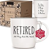 Funny Retirement Coffee Mug Gifts All Play And No Work for Retired Women Men, Funny Retirement Gift for Grandparents Parents Him Her Wife Husband Boss Teacher Nurse, Thanksgiving Christmas Gift, 13oz