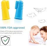 Vicloon Silicone Baby Finger Toothbrush 6 Pack with Clear Case Set view 5