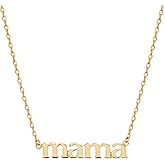 Ana Luisa Gold Dainty Mama Necklace for Women - Sentimental 14K Gold Nameplate Necklace for Mom - Hypoallergenic, Water-Resistant, Tarnish-Free Jewelry - Mother's Day Necklaces - Everyday Mom Jewelry