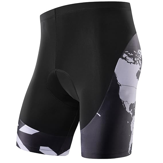 Nooyme Radlerhose Herren mit Sitzpolster 3D, Fahrradhose schnelltrockende, elastische Radhose aus Polyamid und Spandex – Verb