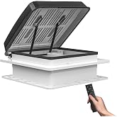 2012 14‘’ RV Roof Vent Reversible Exhaust Fan, Ultra Low Sound RV Air Ventilation Ceiling Fan 12V - 24V Remote with Rain Sens