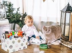 Sanjiaofen Rectangular Cat Baskets,Cat Paw Storage