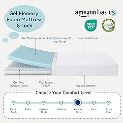 Amazon Basics Memory Foam Mattress, Medium Firm, 8
