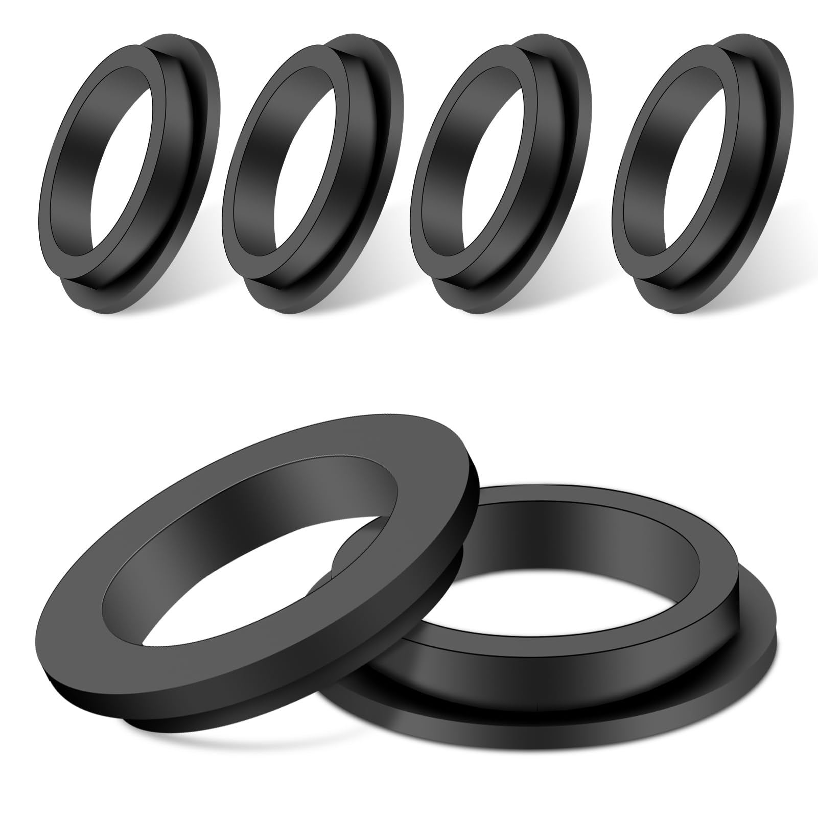 HOTUT 6pcs Black Synthetic Rubber O-Rings for Intex Pool Equipment, Pool Seal Set, Ensures High Performance