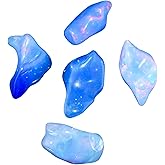 InfinityGemsArt 5pcs Blue Ethiopian Opal Stone, Polished Opal, Organic Crystals Gemstone, Jewelry Making Supply, Healing Stone, DIY Crafts Opals