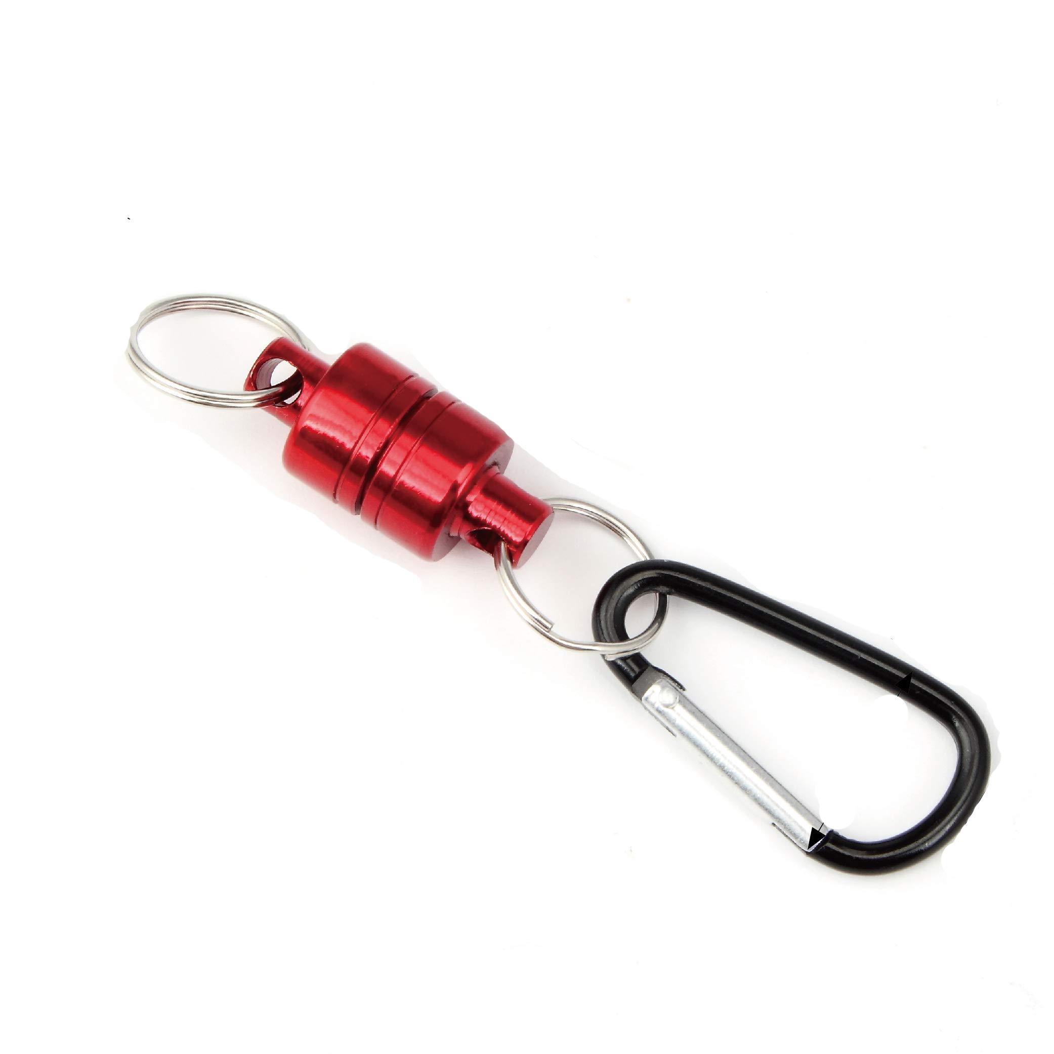 CrazyShark Magnetic Net Release Aluminum Shell for Fly Fishing (Red-B)