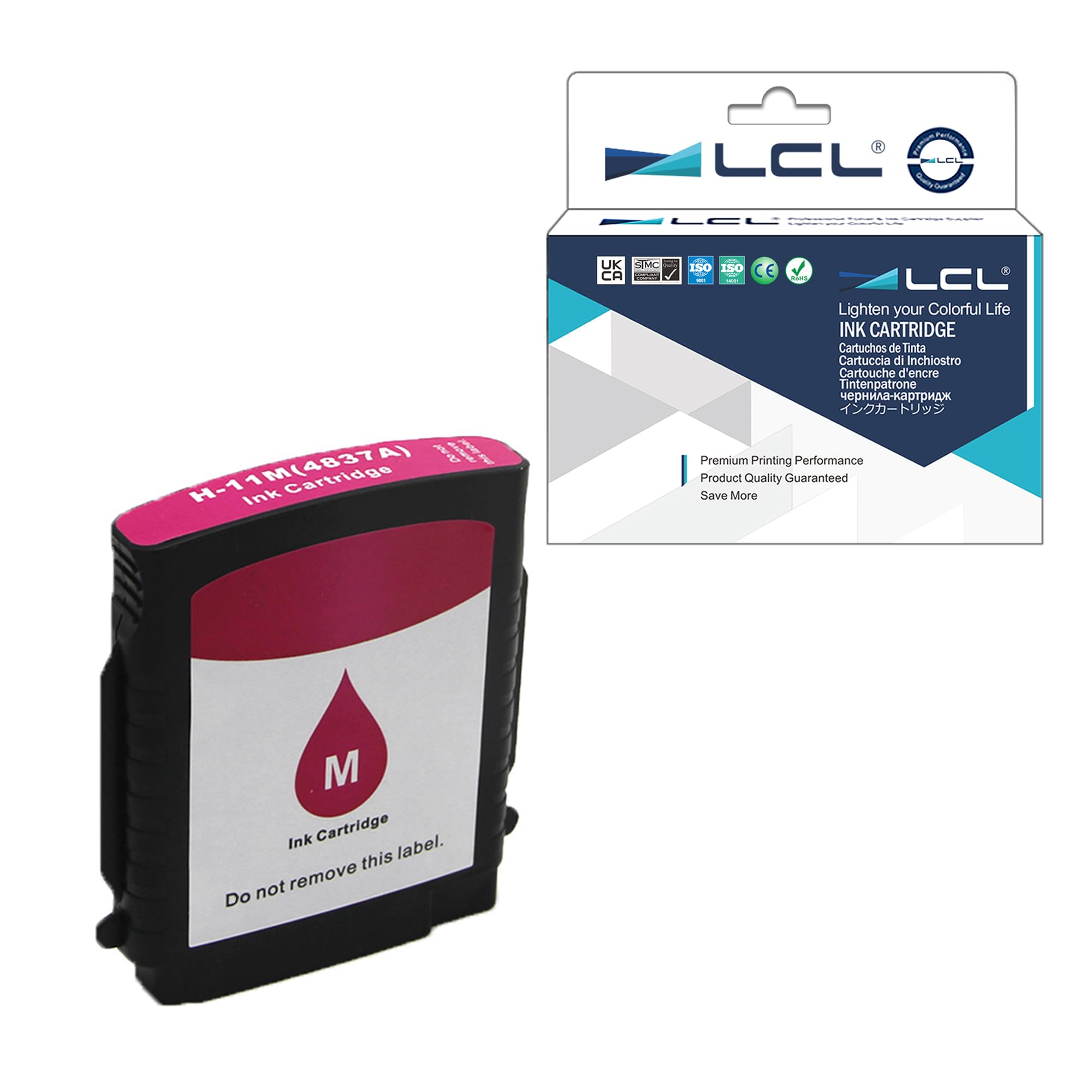 LCL Compatible Ink Cartridge 11 C4837A (1 Magenta) Replacement for HP Business Inkjet 1000 1100 1100d 1100dtn 1200 1200d