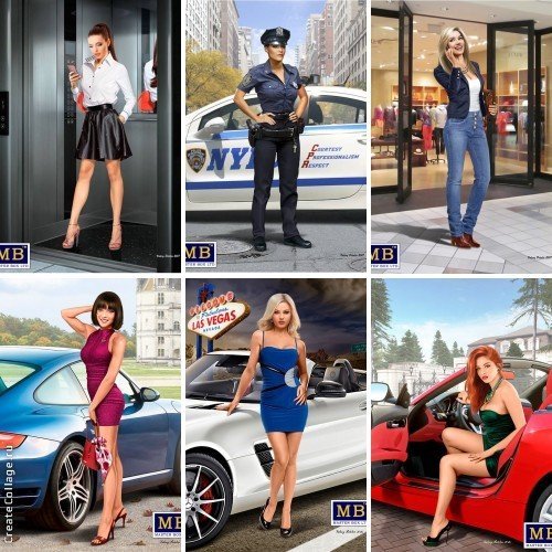 BUNDLE LOT OF 6 PRETTY GIRLS DANGEROUS CURVES SERIES FULL SET PRETTY GIRLS 1/24 MASTER BOX 24020 24021 24022 24026 24027 24028