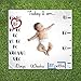 Baby Monthly Milestone Blanket With Frames For Boy Girl | Soft Newborn Photography Props Set By Little GONZA | Large Toddler Photo Month Blanket Backdrop | Baby Registry, New Mom, Baby Shower