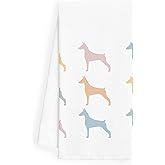 WFSM Doberman Kitchen Hand Towels - Tea Towels, Gifts for Women, Dog Mom, Decor - Decorative Bathroom Towels, 1624 Inches