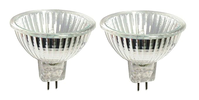 GT Gloptook Halogen Light Bulb GU 5.3, 51 mm, 50W 220V (Golden and Yellow) -Pack of 2
