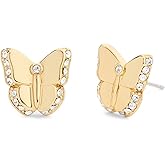 COACH Jewelry Women's Pavé Icons Butterfly Stud Earrings