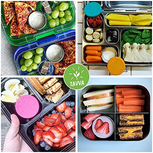 TAVVA Travel Salad Dressing Container 3X1.7 oz Stainless Steel Small