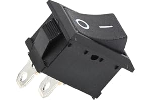 5/20/100PCS KCD1-101 6A 250V 10A 125V Rocker Switch 2 Pin Car Boat Switch ON/OFF Rocker Toggle Switch Black 15X21mm(1PCS)