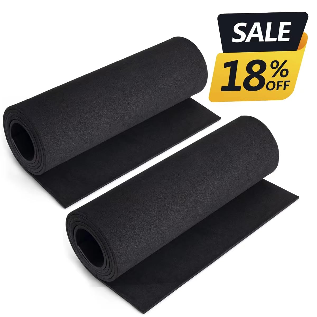 2-Pack Black Eva Foam Sheets roll, Premium eva Craft Foam 5mm Thick, 13.9