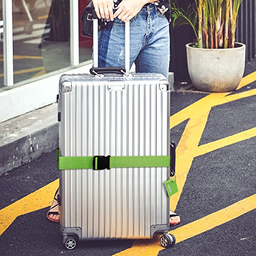 2Sets Travel Luggage Accessories-Luggage Straps and Luggage tags-Green