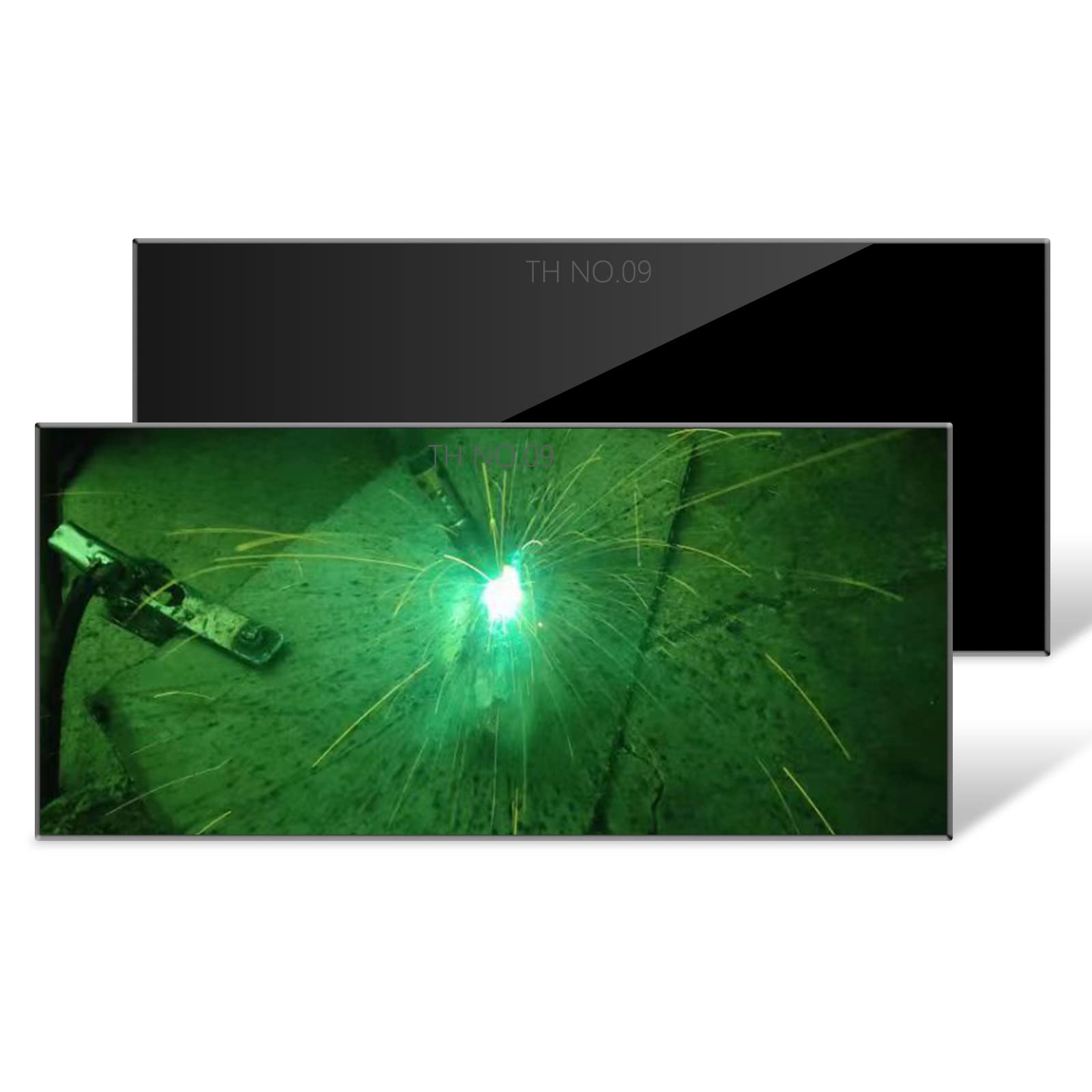 Shade 8-14 Welding Hardened Glass Filter Lenses Plate, 2" x 4.25", Shade 9, 2PCS