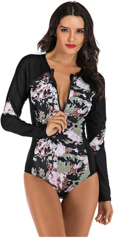 long sleeve high waist bathing suit