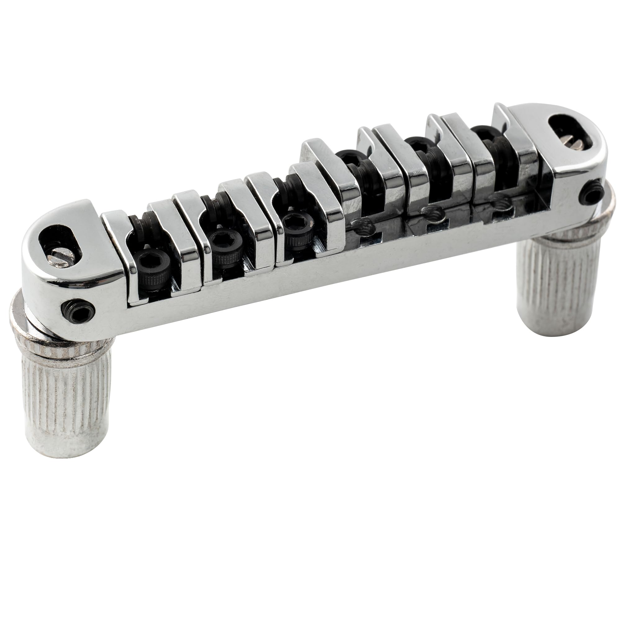 Musiclily 51.5mm Roller Saddle Tune-O-Matic Bridge for Epiphone Les Paul SG Style Electric Guitar,Chrome — image 1