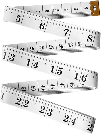 Realm Double Sided Tape Measure 150cm 60in Inches CM Soft Tape Markings