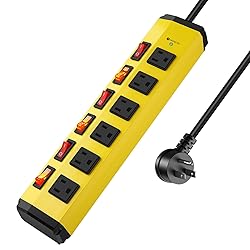 ANNQUAN 6 Outlet Metal Power Strip with 6