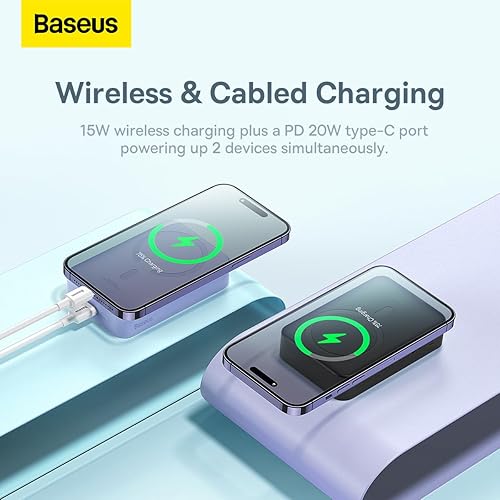 Baseus Portable Charger, PD 20W USB C Power Bank 10000mAh,