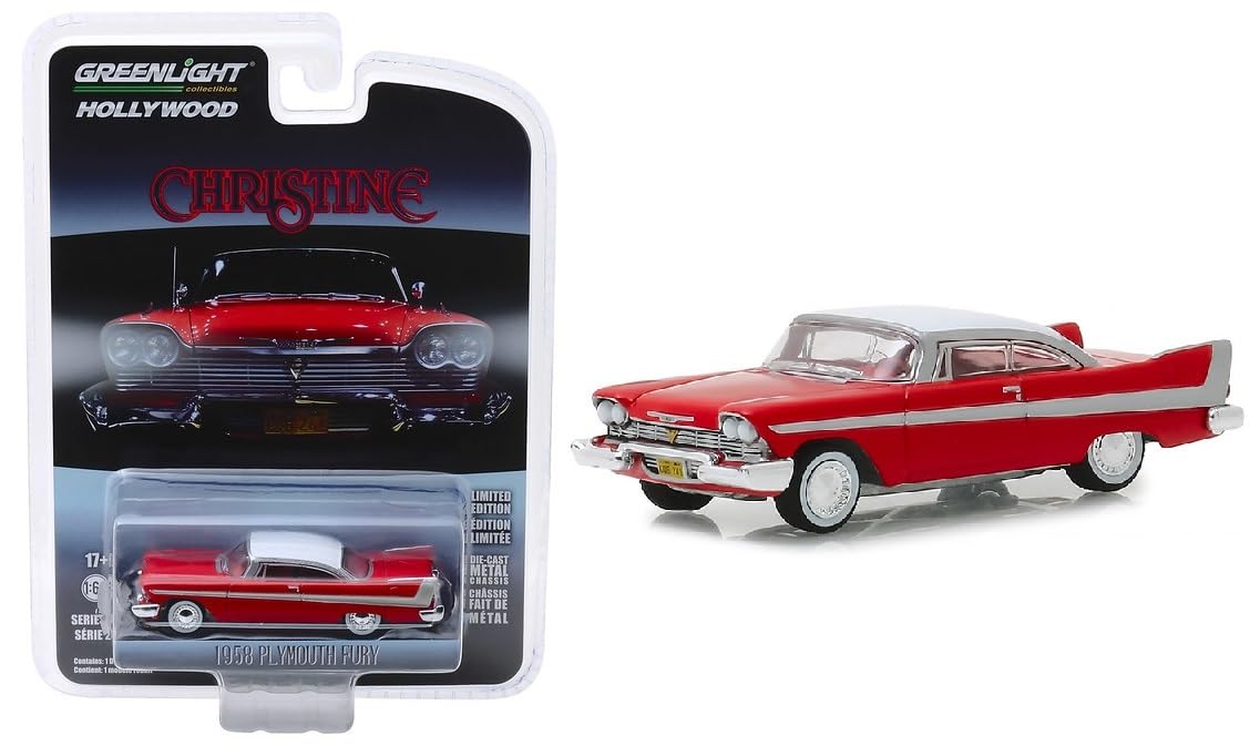 Greenlight Collectibles 44830C Plymouth Fury Christine 1958-1/64 Red/White