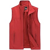 MANLUODANNI Men's Lightweight Vest Sleeveless Outdoor Work Jacket for Travel Hiking Running