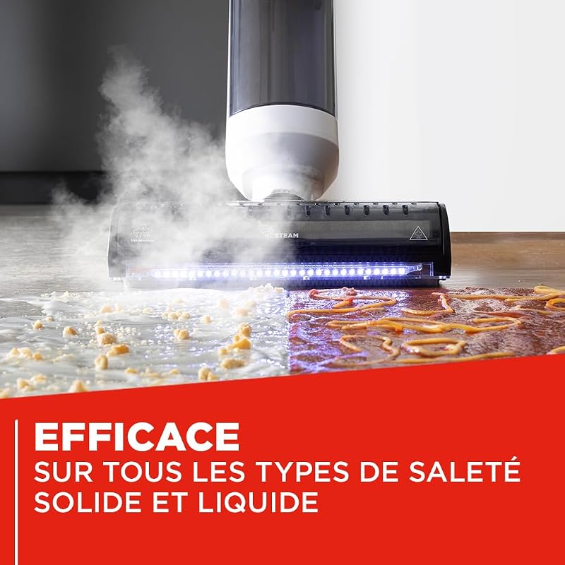 Rollysteam WD50C sans fil, nettoyeur de sol et aspirateur laveur