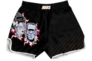 O2TEE Wolf Skull Muay Thai Shorts Combat Fight MMA Boxer Boxing Trunks