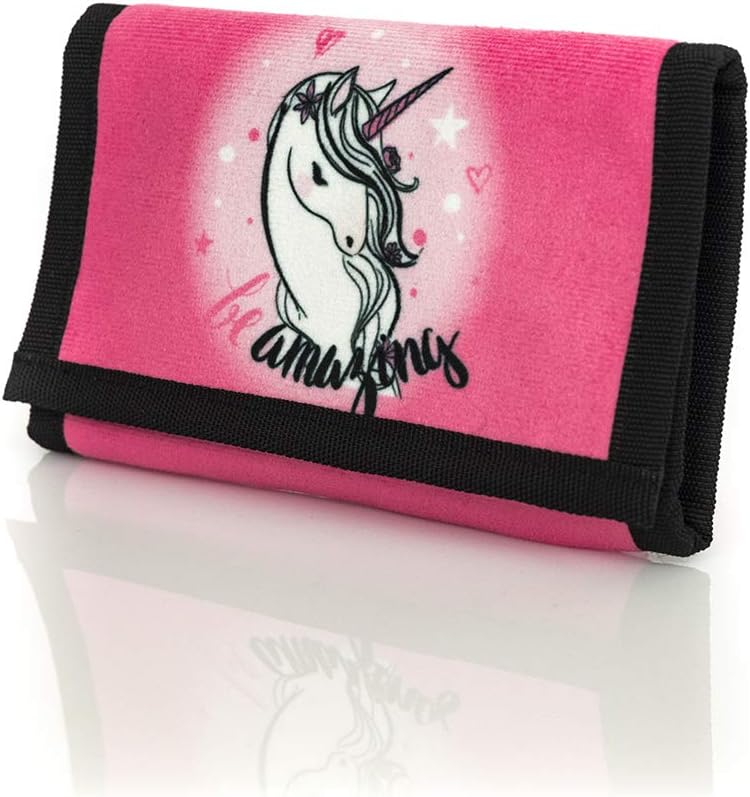 Unicorn Diamond Collection Kids Wallet for a Little Princess/Pink Wallet with Unicorn Print/Premium Quality Made in Europe 2018