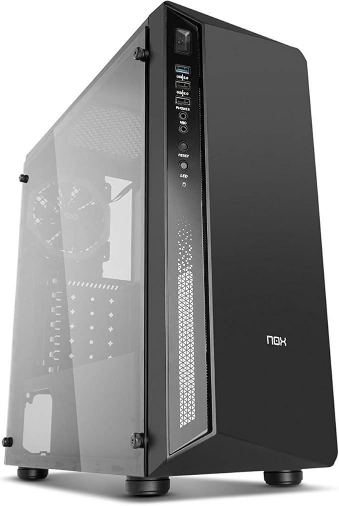 Nox Infinity Atom - NXINFTYATOM - Caja PC, RGB, Color Negro: Nox: Amazon.es: Informática