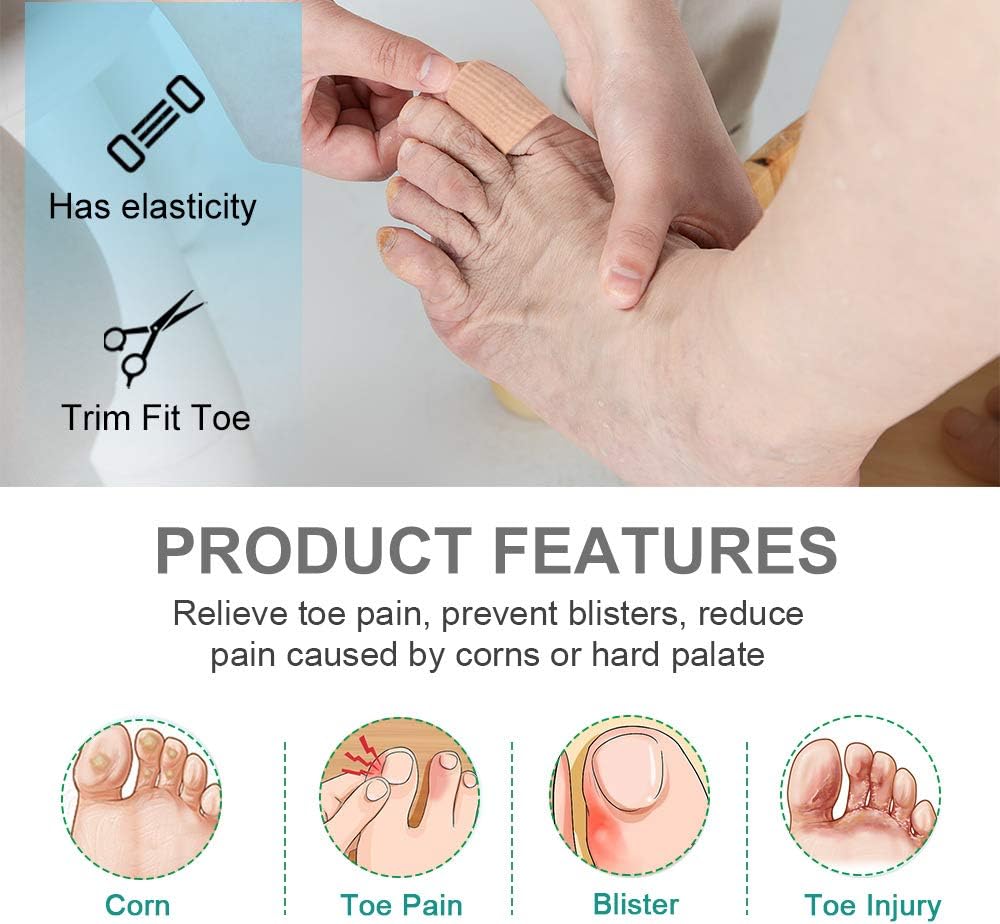 Povihome 10 Pack Big Toe Sleeves, Gel Toe Protectors, Gel Toe Caps Pads for Big Toe Protect, Stubbed Toe,Crossing Toes,Corns and Calluses: Health & Personal Care