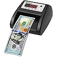 TIHOO Automatic Counterfeit Bill Detector, Money Detector and Counter with UV, MG, IR, Size and Image Detection, USD Currency Value Checker Scanner, Black