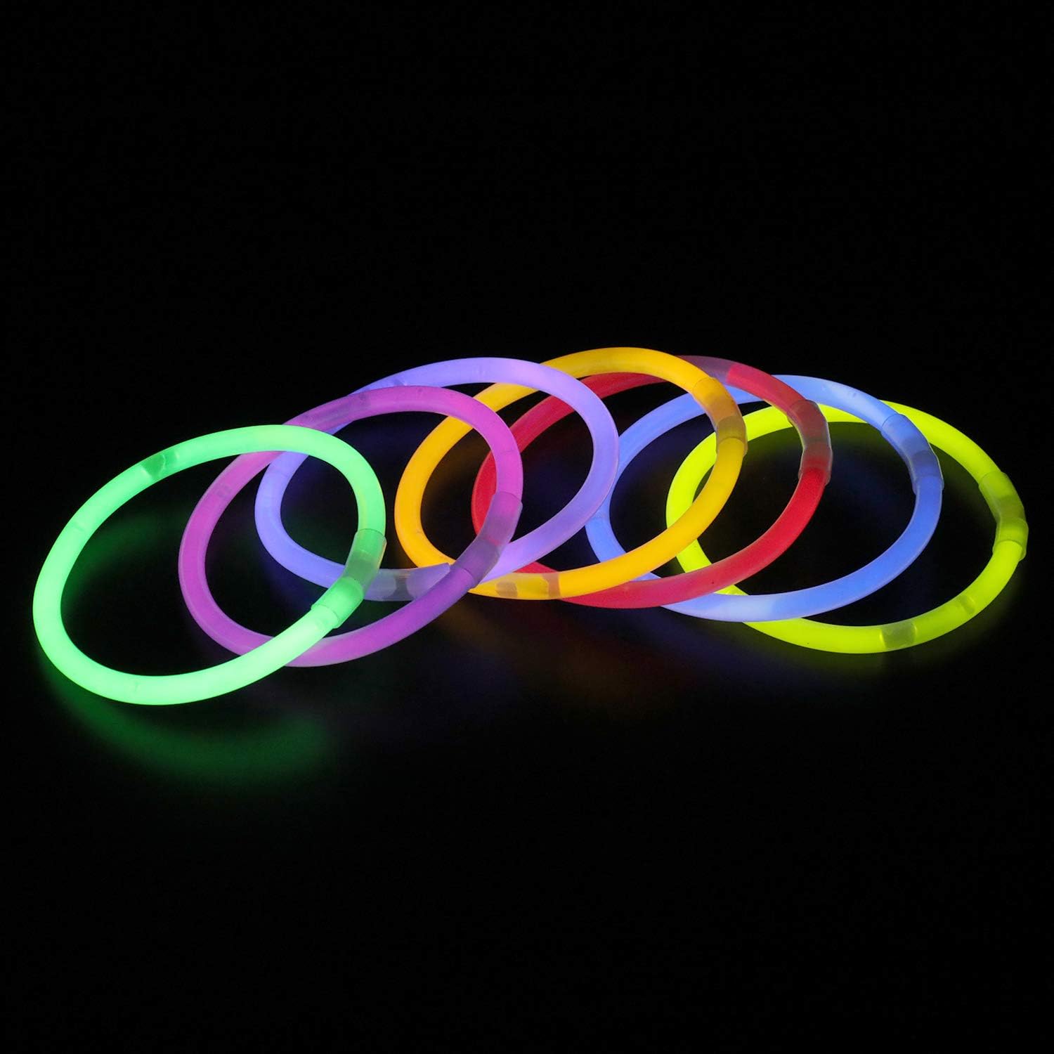 Trimming Shop Premium Glow Sticks for Children 100 Pcs Party Pack with Connectors to Make Glow Bands Necklace Bracelets - Image 5