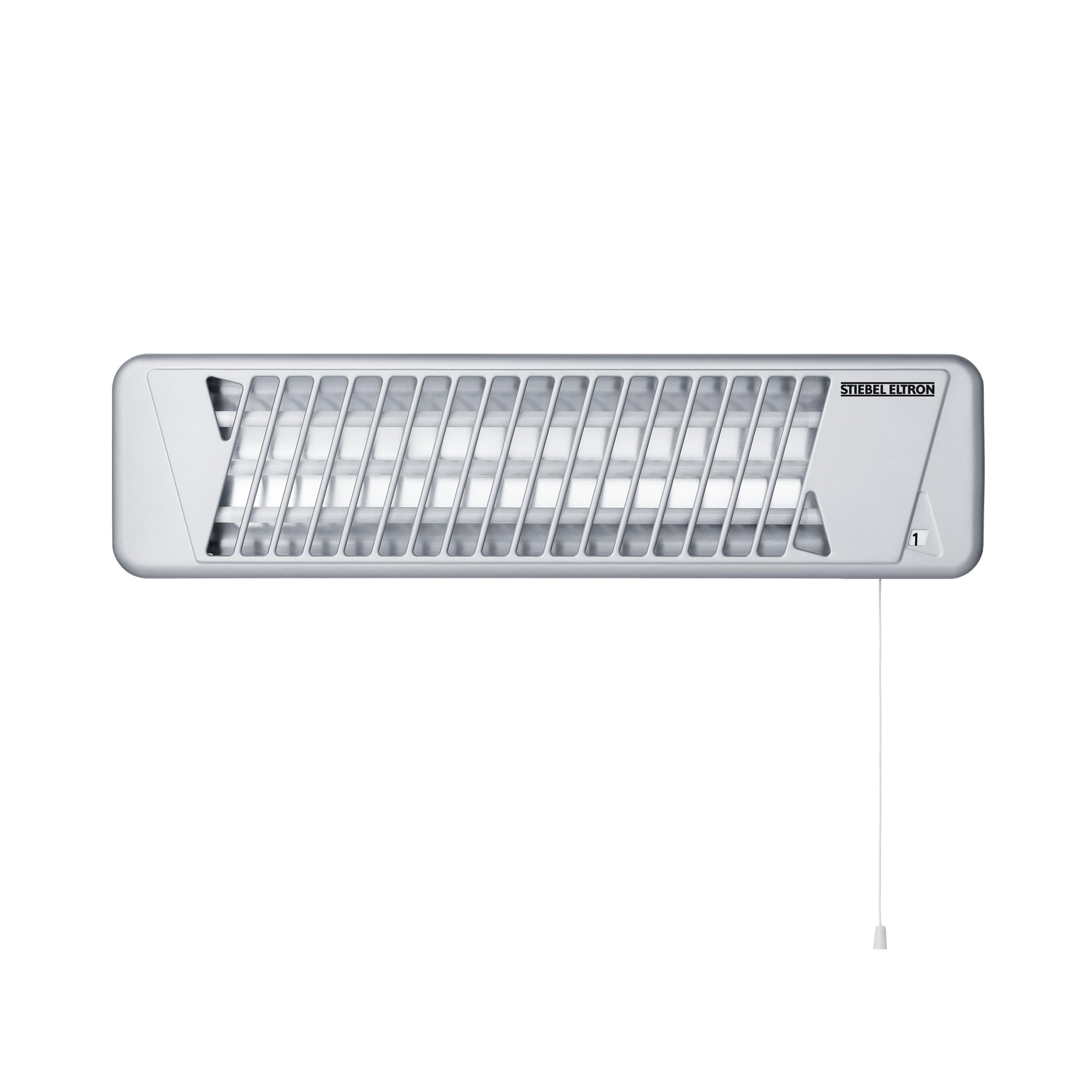 STIEBEL ELTRON 229339 Quartz Heater IW 120 for About 10 sqm, Metal, Three Heating Stages,Immediately Pleasant radiated Heat,Silver,0.4/0.8/1.2 kW