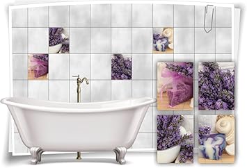 Medianlux Fliesenaufkleber Fliesenbild Lavendel Wachs Muschel Violett Wellness Spa Aufkleber Sticker Deko Wc Bad Wc 20x25cm Amazon De Kuche Haushalt
