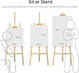 Trintion Table Easel Box Art Supplies Box Wooden Adjustable Foldable Desk Easel view 3